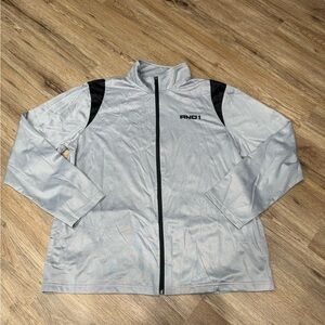 Vintage Y2K And1 Silver Gray and Black Warm Up Jacket